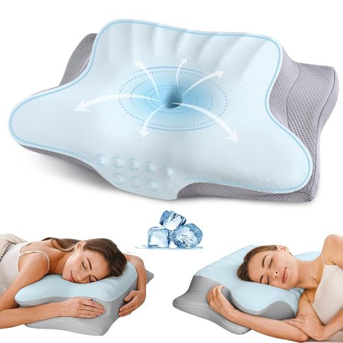 Cervical Pillow Factory: Wholesale Memory Foam Cross-Border Special Offer—Cooling Ice-Silk Wavy Pillow for Neck Support and Better Sleep (Removable Cover, Drop Shipping Available)