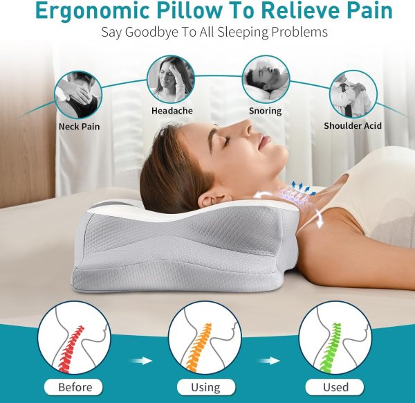 Direct-from-factory wholesale of butterfly-shaped neck pillows: memory foam, slow-rebound, zero-pressure, sleep-enhancing, cooling ice-silk, suitable for multiple sleeping positions