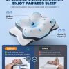 22 Butterfly-shaped memory foam cervical pillow with a breathable, skin-friendly core and pillowcase that conforms to the natural curve of the neck