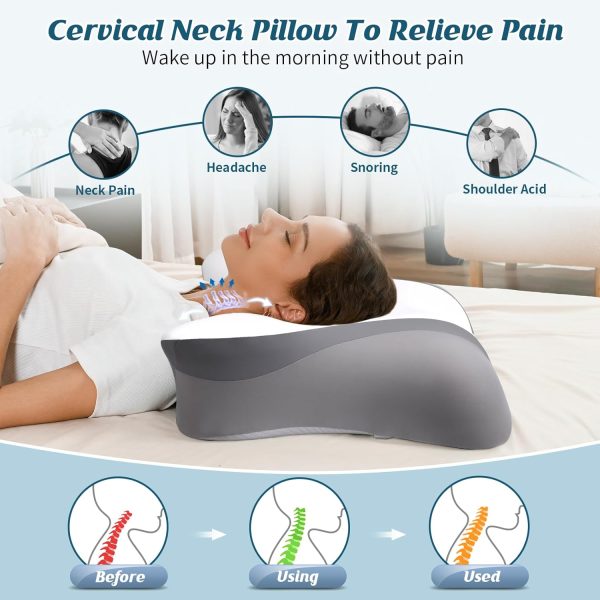 Direct-from-Factory Cervical Support Pillows: OEM Customization, Cooling Ice-Silk Pillowcases, Wavy Design Suitable for Multiple Sleeping Positions, Wholesale Supply