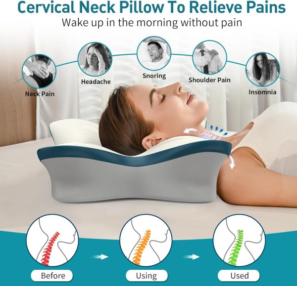 Adult Cervical Pillow (Cross-Border Exclusive): Slow-Rebound Memory Foam, Zero-Pressure Neck Support, Aids Sleep, Removable Cover, Same as Hotel Quality, Drop Shipping Available