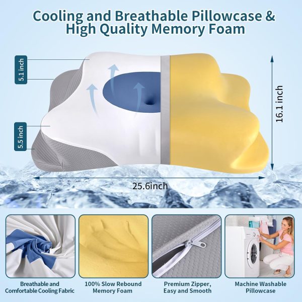 Factory Wholesale: High-Density Memory Foam Pillows, Slow-Rebound Neck Support Pillows, Ice-Silk Cooling & Breathable Pillow Inserts for Cross-Border Custom Orders