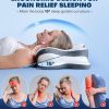 33 Butterfly-shaped memory foam cervical pillow with a breathable, skin-friendly core and pillowcase that conforms to the natural curve of the neck