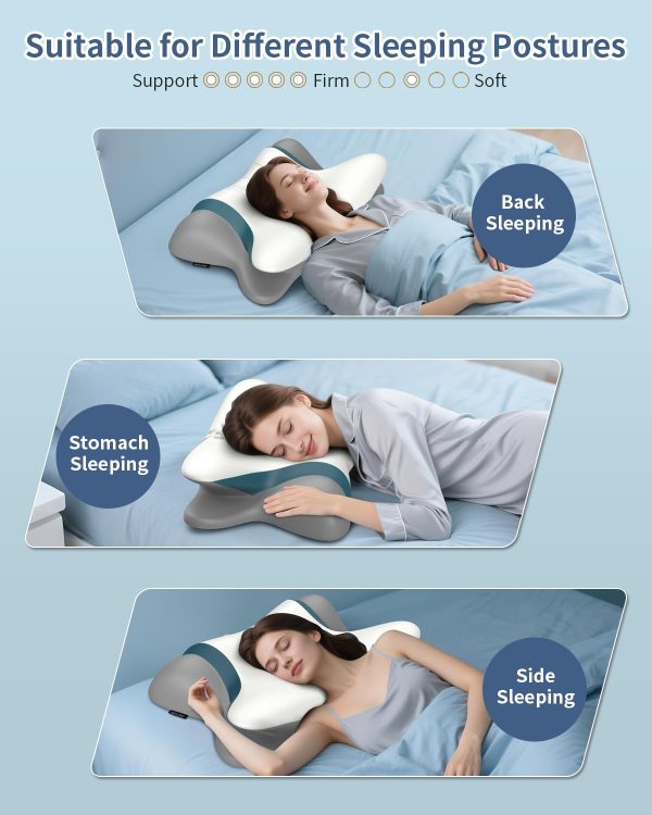 Memory Foam Neck Support Pillow: High-Density 50D Slow-Rebound Butterfly-Shaped Pillow—Cross-Border E-Commerce Bestseller, Hotel-Grade, Zero-Pressure, Breathable Pillow Core