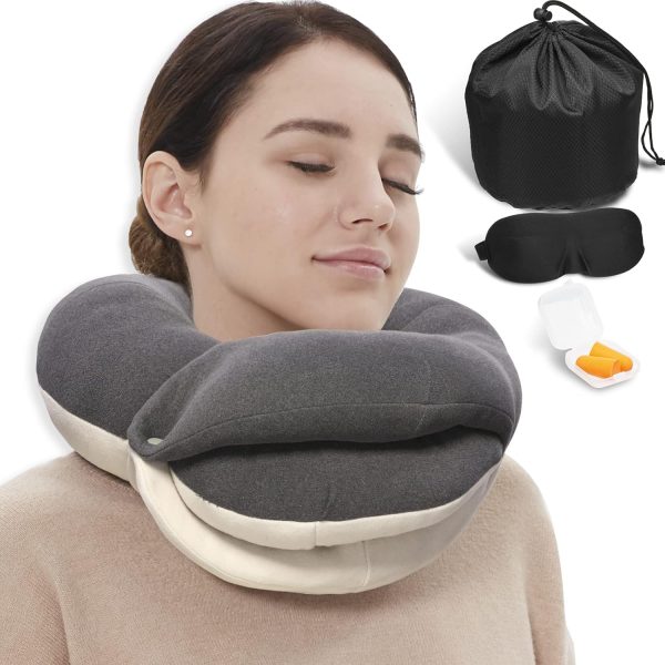 ·1 Memory Foam Slow-Rebound Neck Pillow: U-Shaped Pillow for Sleeping on Planes, Neck Support Pillow, Portable Travel Pillow (Wholesale)