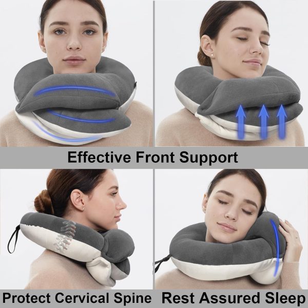 ·2 Memory Foam Slow-Rebound Neck Pillow: U-Shaped Pillow for Sleeping on Planes, Neck Support Pillow, Portable Travel Pillow (Wholesale)