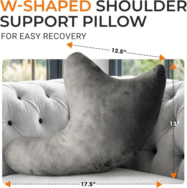 ·4 Shoulder Recovery Pillow for Rotator Cuff Injuries and Post-Surgery Recovery: Soft, Comfortable Shoulder Support Pillow for Side Sleepers