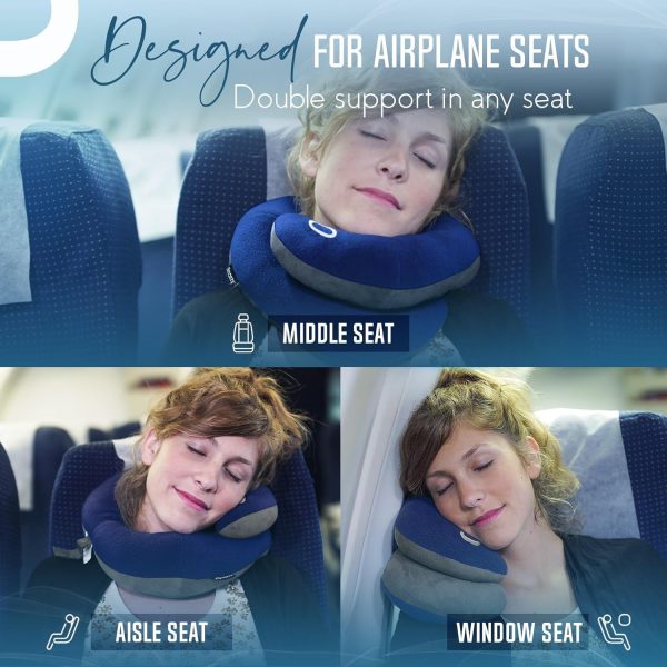 ·6 Portable Travel Pillow for Business Trips – Prevents Neck Strain on Planes and Trains; U-Shaped Neck Pillow for Support While Sleeping; Wholesale