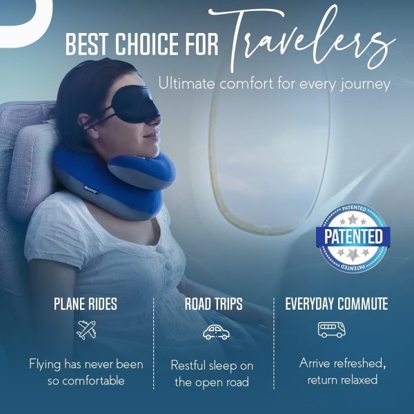 ·7 Portable Travel Pillow for Business Trips – Prevents Neck Strain on Planes and Trains; U-Shaped Neck Pillow for Support While Sleeping; Wholesale
