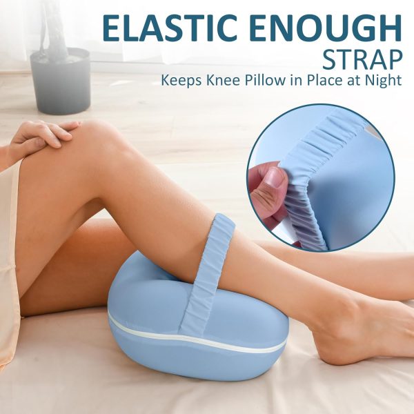 Memory Foam Hollow Leg Knee Pillow for Side Sleepers, Ergonomic Separation Leg Cushion Relieve Hip Pelvic Pain for Pregnancy