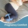 Memory Foam Hollow Leg Knee Pillow for Side Sleepers, Ergonomic Separation Leg Cushion Relieve Hip Pelvic Pain for Pregnancy