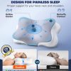 Orthopedic Neck Pillow for Chronic Pain Relief - Ergonomic Shredded Foam Pillow for Sleeping, Curved Contour Side Sleeper Pillow for Spine Support, Cervical Bed Pillow for Back Stomach Sleepers
