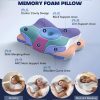 Orthopedic Neck Pillow for Chronic Pain Relief - Ergonomic Shredded Foam Pillow for Sleeping, Curved Contour Side Sleeper Pillow for Spine Support, Cervical Bed Pillow for Back Stomach Sleepers