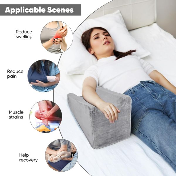 71XoPNVaBrL._AC_SL1500_ TBXONMOW Arm Elevation Wedge Pillow with Removable Washable Cover, High Density Foam Arm Support Pillow for Adult Post Surgery Rest, Elevation Cushion for Broken Arm, Wrist & Elbow Recovery
