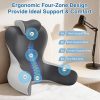 Reading Pillow for Lounging in Bed, 22”H Bed Rest Pillows with Padded Arms, Back Cushions for Sitting Upright, Ergonomic Lumbar Support Cushion for Gaming, Working, Napping, Relaxing, Binging TV Shows