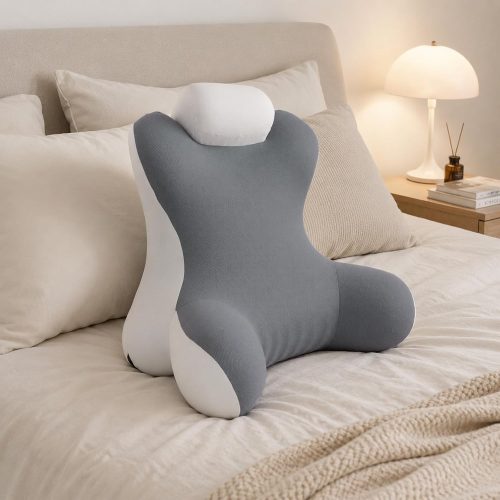 Dracey Bed Reading Pillow for Sitting in Bed, Support Pillow for Upright Bed Sitting, Padded Back Rest Lumbar Pillows with Armrests, for TV Viewing, Gaming, Office Work & Daily Rest, Ergonomic Waist & Lumbar Support Cushion