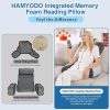 Reading Pillow for Lounging in Bed, 22”H Bed Rest Pillows with Padded Arms, Back Cushions for Sitting Upright, Ergonomic Lumbar Support Cushion for Gaming, Working, Napping, Relaxing, Binging TV Shows