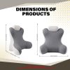 Dracey Bed Reading Pillow for Sitting in Bed, Support Pillow for Upright Bed Sitting, Padded Back Rest Lumbar Pillows with Armrests, for TV Viewing, Gaming, Office Work & Daily Rest, Ergonomic Waist & Lumbar Support Cushion