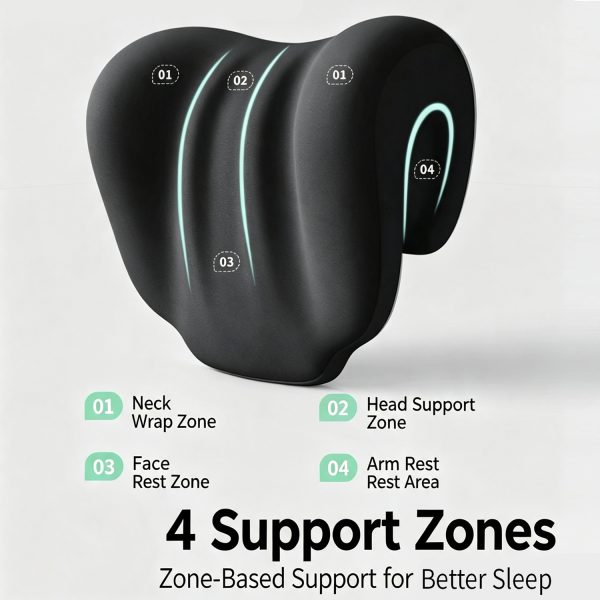 画板 2 Nap Pillow, Office Cushion, Workstation Pillow, Perfect for Napping at Your Desk, Office Chair Headrest, Multifunctional Neck Support, Pillow for Sleeping on Your Back