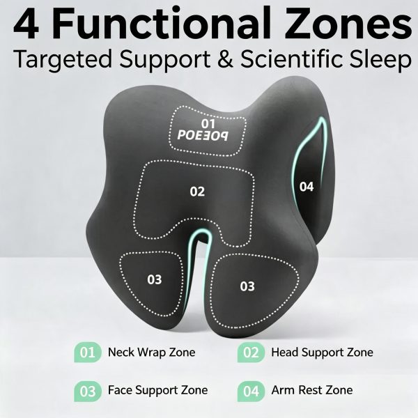 画板 4 Nap Pillow, Office Chair Headrest, Office Cushion, Workstation Pillow, Perfect for Napping and Resting, Neck Support, Pillow for Sleeping on Your Back, Chair Accessory