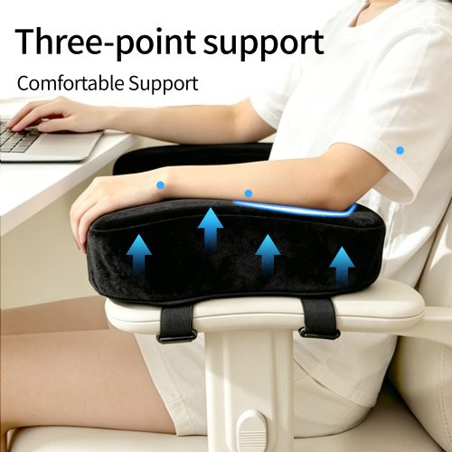 1 Dual‑Height Memory Foam Armrest Cushion | 5cm & 6.5cm Adjustable Chair Arm Pad