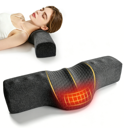 Wholesale Ergonomic Heated Memory Foam Neck Pillow, Constant Temperature Heat Therapy Cervical Support Pillow for Neck Pain Relief
