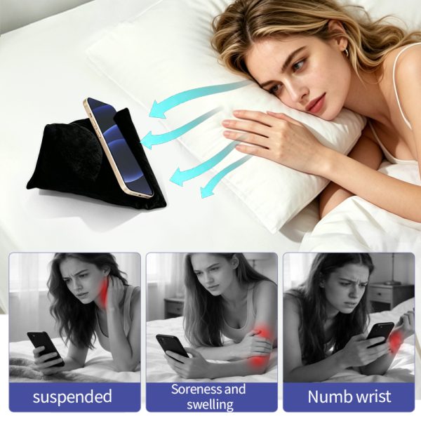 2 Wholesale Triangular Memory Foam Lazy Phone Tablet Holder, Multi‑Angle Cushion Pillow Stand for Bed Sofa Lap Watching