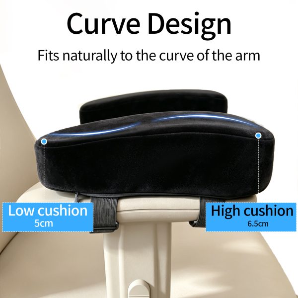 Dual‑Height Memory Foam Armrest Cushion | 5cm & 6.5cm Adjustable Chair Arm Pad