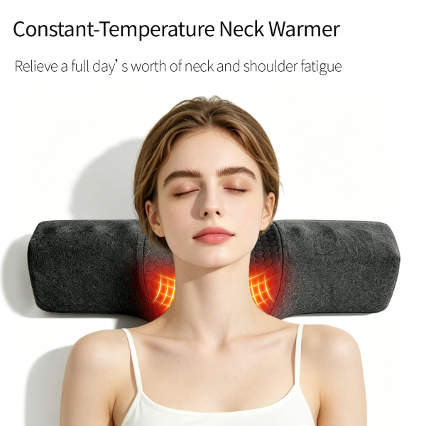 Wholesale Ergonomic Heated Memory Foam Neck Pillow, Constant Temperature Heat Therapy Cervical Support Pillow for Neck Pain Relief