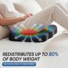 Wholesale Memory Foam Wheelchair Seat Cushion, Ergonomic Pressure Relief Coccyx Cushion, Non‑Slip Chair Pad for Elderly & Disabled