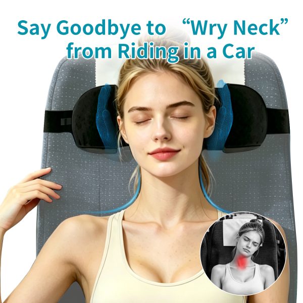 3 Travel Airplane Neck Pillow, Hanging Head Support Pillow for Sleeping on Plane Train Car, Portable Anti‑Drop Travel Headrest for Adults Kids