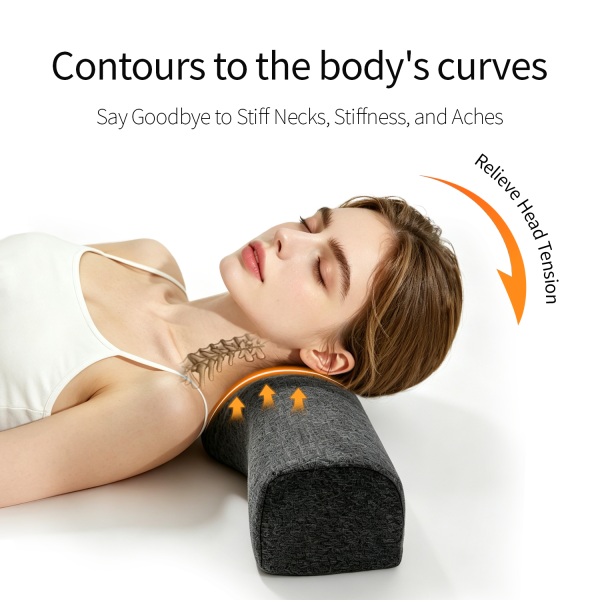 Wholesale Ergonomic Heated Memory Foam Neck Pillow, Constant Temperature Heat Therapy Cervical Support Pillow for Neck Pain Relief