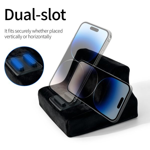 Memory Foam Phone Holder Pillow | Hands‑Free Soft Cushion Phone Stand with Card Slot