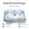 Butterfly Shaped Memory Foam Cervical Pillow, Ergonomic Contour Neck Support Pillow for Side Back Stomach Sleepers, Orthopedic Pillow for Neck Pain Relief