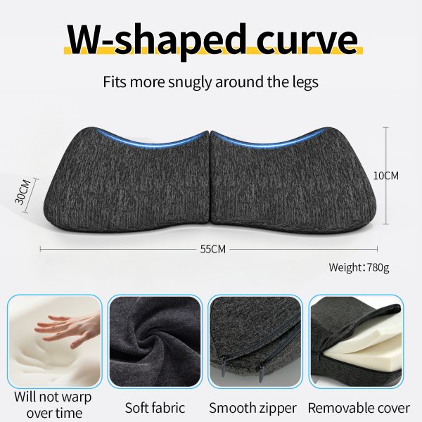 Wholesale Multifunctional Memory Foam Leg Pillow, Ergonomic Zoned Knee Support Cushion for Side Sleepers