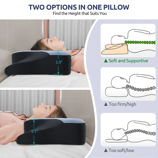 Factory‑Direct Butterfly‑Shape Memory Foam Pillow, Ergonomic Sleeping Neck Cushion