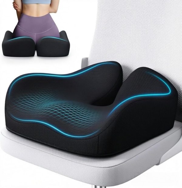 614MyMEd1gL._AC_SL1040_ Wholesale Coccyx Memory Foam Seat Cushion, U‑Shaped Ergonomic Pressure Relief Pad for Office Chair