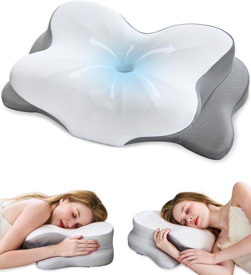 61U6zZQFgiL._AC_SL1395_ Wholesale Ergonomic Memory Foam Cervical Pillow, Hollow Center Design Neck Support Pillow for Pain‑Relief Sleeping, Custom Logo Available
