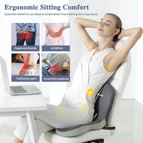 714b4MFsKRL._AC_SL1500_ Wholesale Upgraded Ergonomic U‑Shaped Memory Foam Seat Cushion, Coccyx Tailbone Pressure Relief Chair Pad for Office, Home & Car Driving, Custom Logo Available