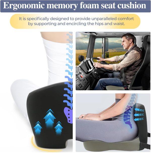 7169e7Krj6L._AC_SL1500_ Wholesale Upgraded Ergonomic U‑Shaped Memory Foam Seat Cushion, Coccyx Tailbone Pressure Relief Chair Pad for Office, Home & Car Driving, Custom Logo Available