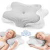 Wholesale Ice Silk Cooling Cervical Pillow, Hollow‑Designed Memory Foam Neck Support Pillow for Summer Sleeping