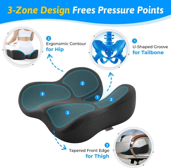 71PZ87RrmjL._AC_SL1500_ Wholesale Memory Foam Lumbar Support Pillow, Ergonomic Back Cushion for Office Chair, Car Seat & Lower Back Pain Relief