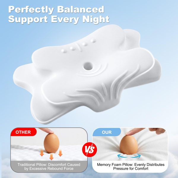 Wholesale Ice Silk Cooling Cervical Pillow, Hollow‑Designed Memory Foam Neck Support Pillow for Summer Sleeping