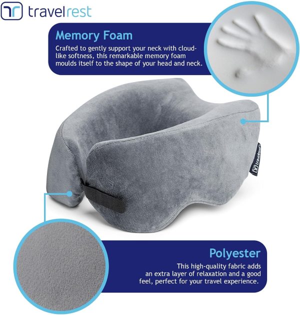 Travel Neck Pillow Manufacturer, Soft Memory Foam U Pillow, Portable Cervical Support Cushion for Airplane & Road Trip