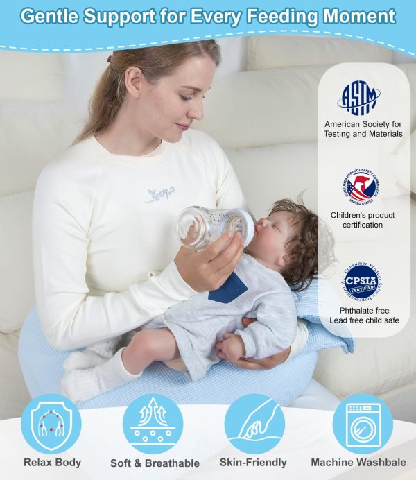 Version 1.0.0 Nursing Pillow for Breastfeeding, U‑Shape Breathable Mesh Feeding Support Pillow, Maternity Baby Support Cushion, Wholesale Bulk Supply