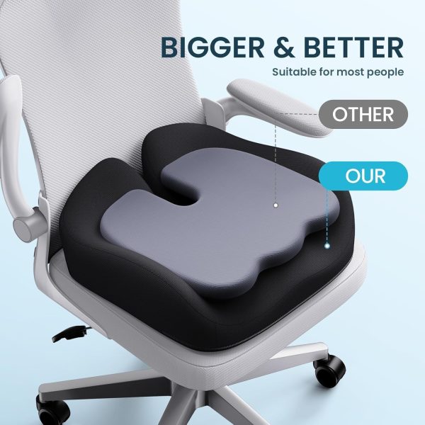 71vzht8VZsL._AC_SL1500_ Wholesale Coccyx Memory Foam Seat Cushion, U‑Shaped Ergonomic Pressure Relief Pad for Office Chair