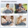 Multifunctional Infant Feeding Pillow With Pocket, For 0‑12 Months Baby