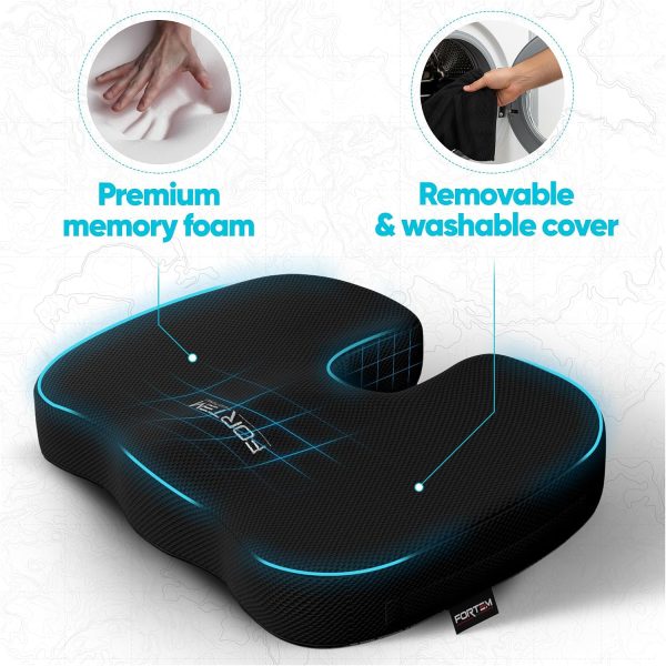 Wholesale Ergonomic Coccyx Seat Cushion | Memory Foam Tailbone Pressure‑Relief Pad