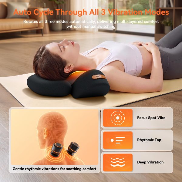 Version 1.0.0 Ergonomic Heated & Massage Neck Stretcher Traction Pillow, Memory Foam Cervical Pillow for Neck Tension Relief, Bulk Supply