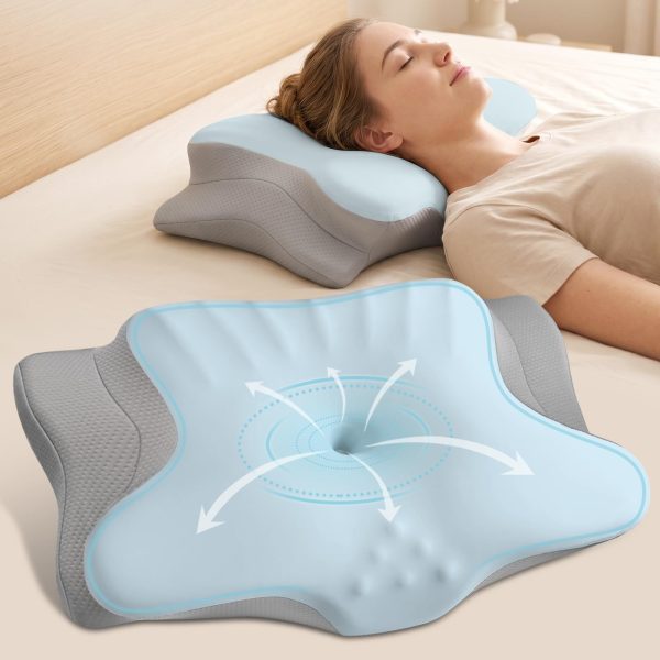 Wholesale Ergonomic Butterfly Cervical Memory Foam Pillow | Dual‑Height Neck Support Cushion